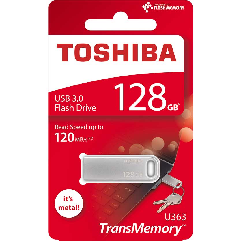 TOSHIBA BIWAKO 128GB USB3.0 METAL FLASH BELLEK THN-U363S1280E4