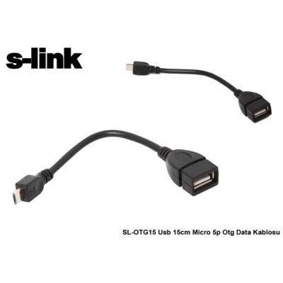 S-LINK SL-OTG20 USB 15 CM AF TO AM5 PIN KABLO