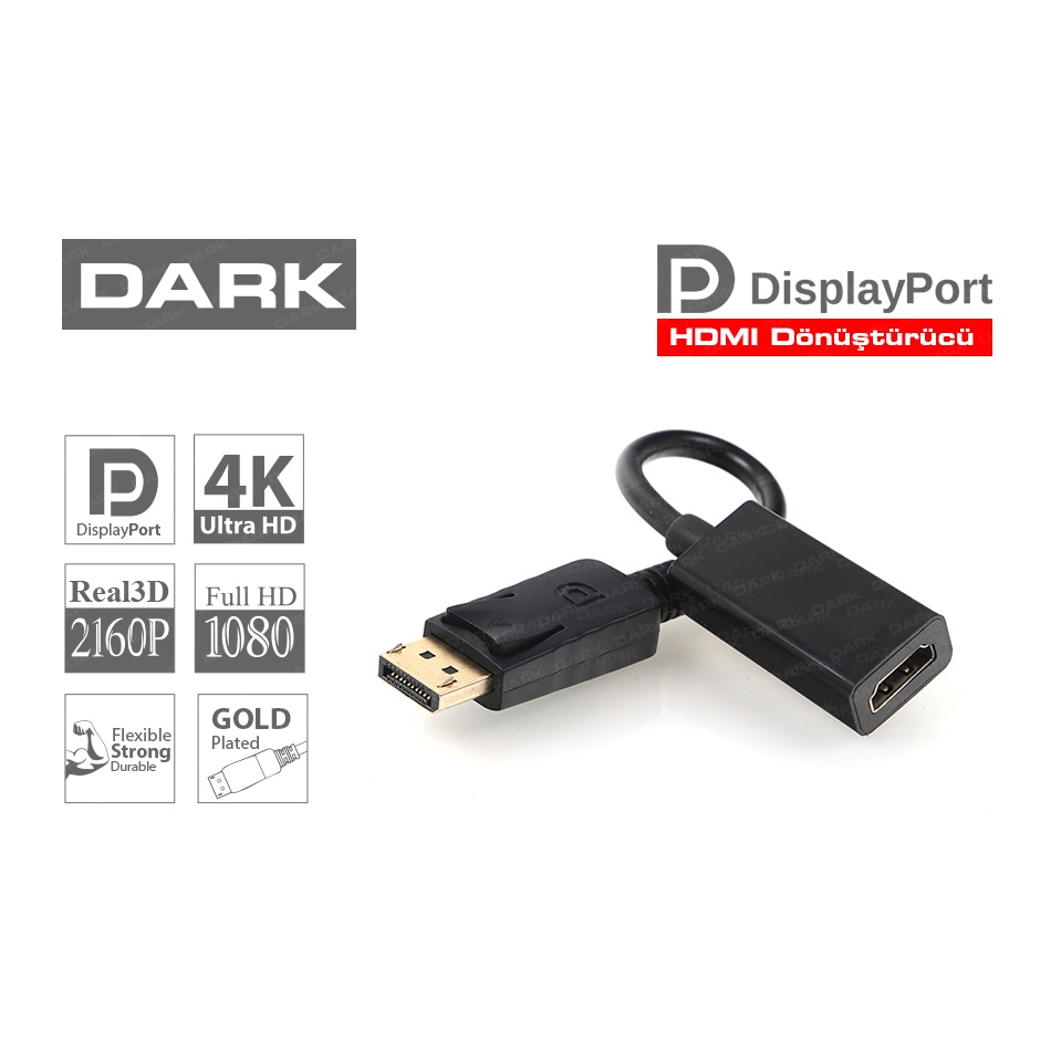 DARK DK-HD-ADPXHDMIV2 DISPLAY TO HDMI ÇEVİRİCİ ADAPTÖR