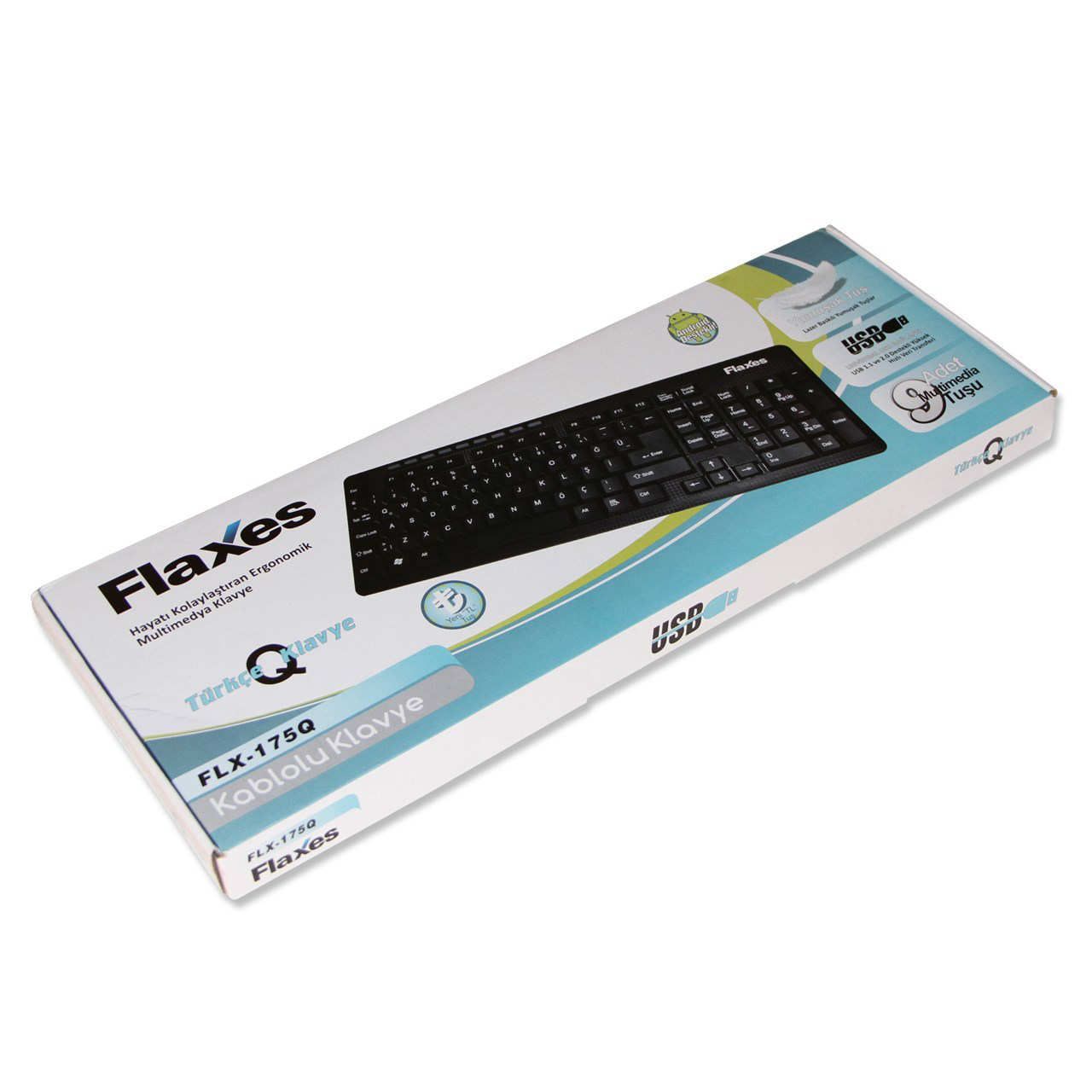FLAXES FLX-175Q MULTIMEDYA SİYAH Q TR USB KLAVYE
