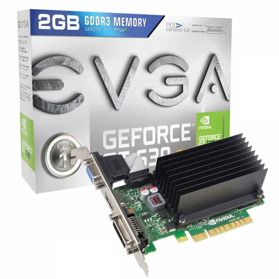 EVGA GT630 2GB DDR3 VGA/DVI/HDMI 16X DX11 EE-02G-P3-2633-KR