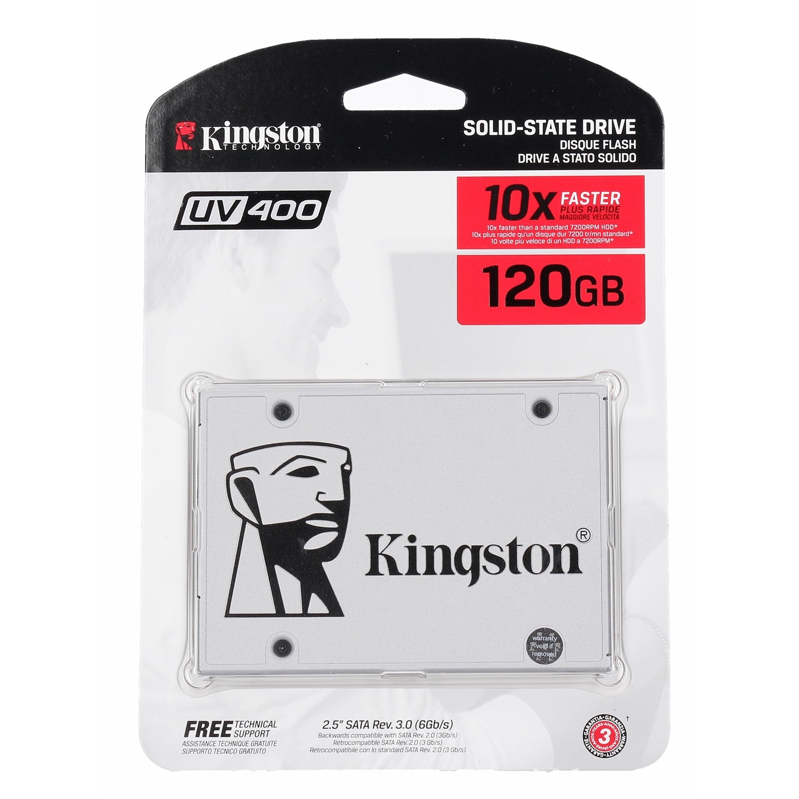 KINGSTON UV400 120GB 550/350MB/s 7mm SATA 3.0 SSD SUV400S37/120G
