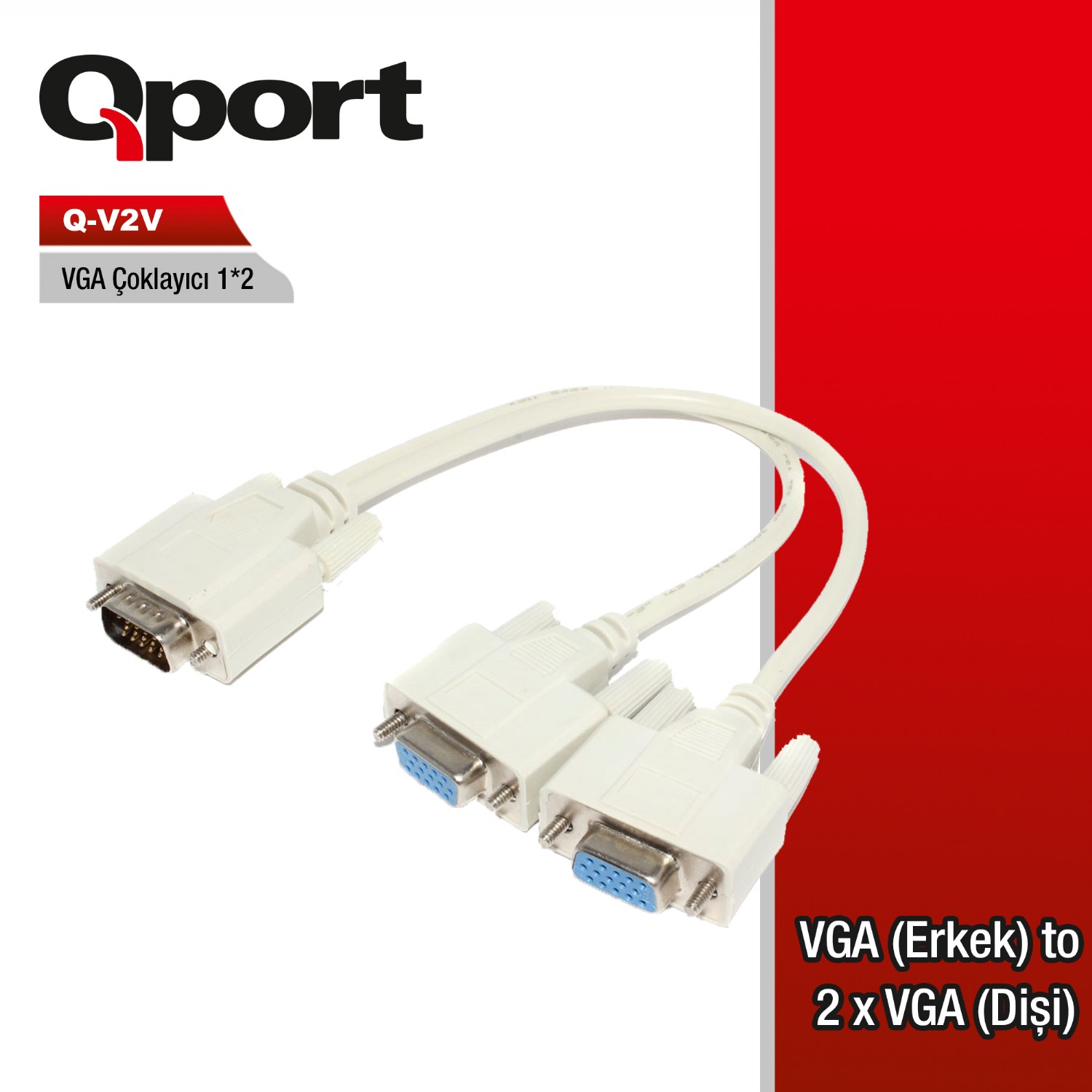 QPORT Q-V2V Y VGA ÇOKLAYICI 