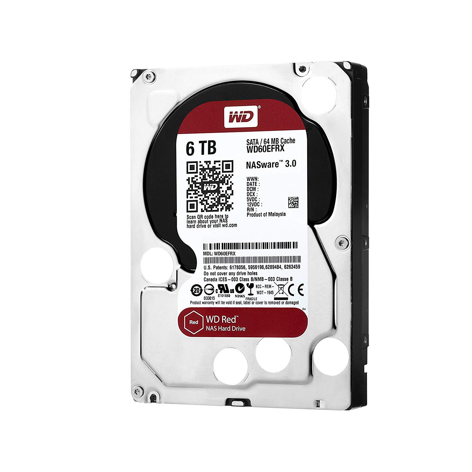 WD RED 6TB 5400RPM 64MB SATA3 6Gbit/sn WD60EFRX NAS HDD