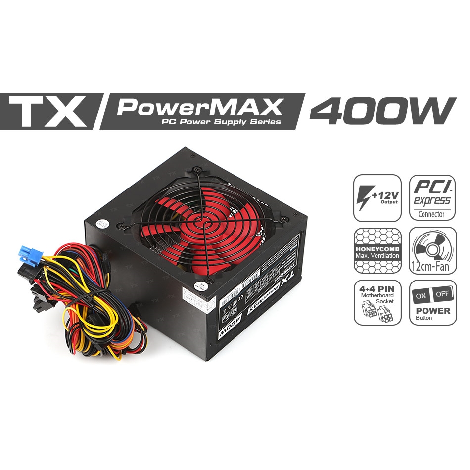 TX POWERMAX 400W 12CM FANLI POWER SUPPLY TXPSU400C1