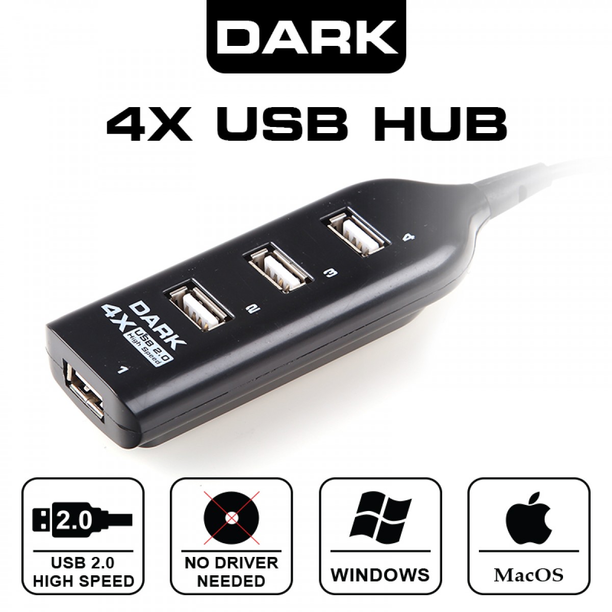 DARK DK-AC-USB24 4 PORT USB 2.0 USB ÇOKLAYICI