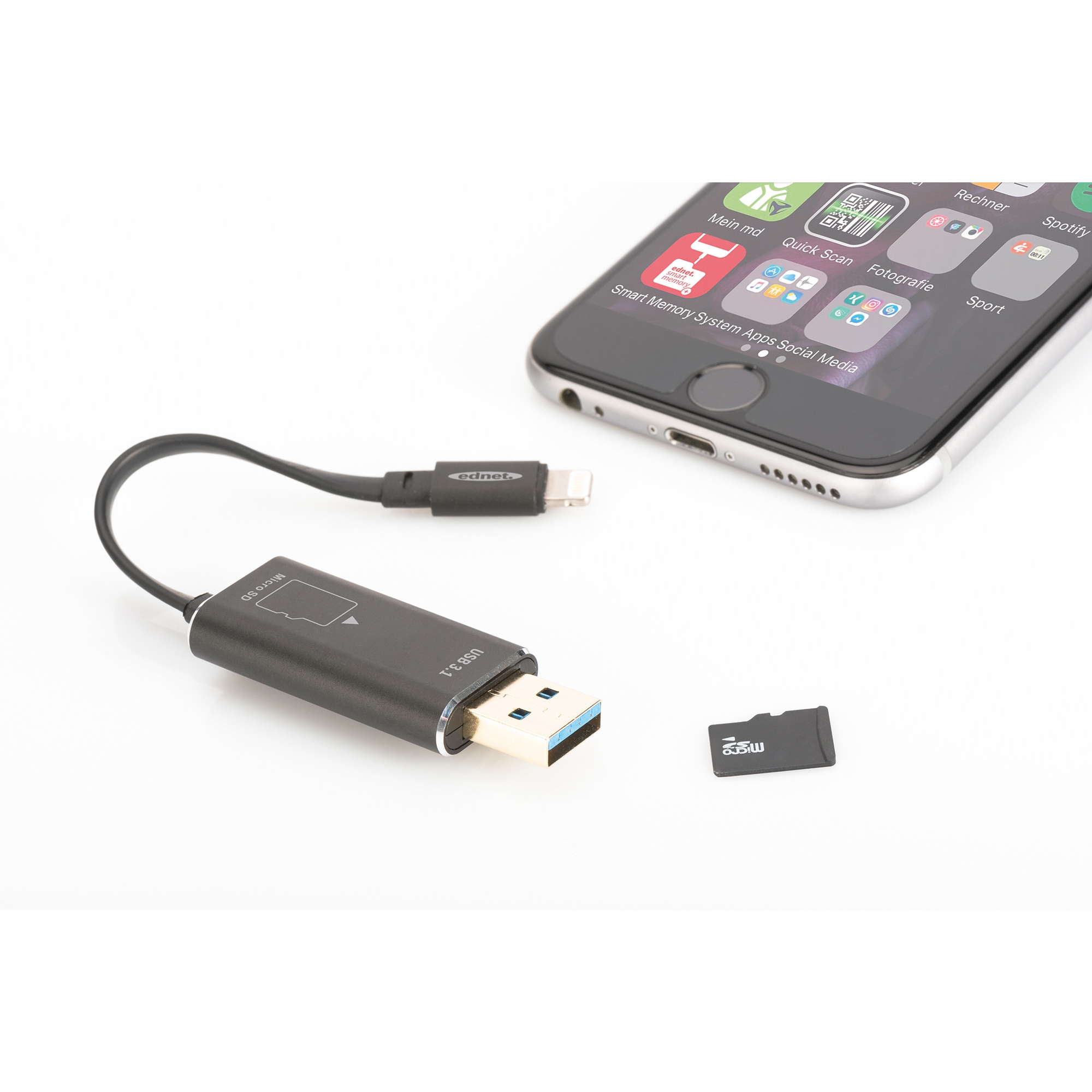 EDNET ED-31519 256GB'A KADAR DESTEKLİ SMART MEMORY İOS USB 3.0