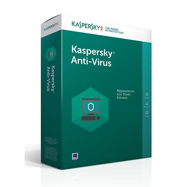 KASPERSKY ANTIVIRUS KUTU 2 KULLANICI 1 YIL 