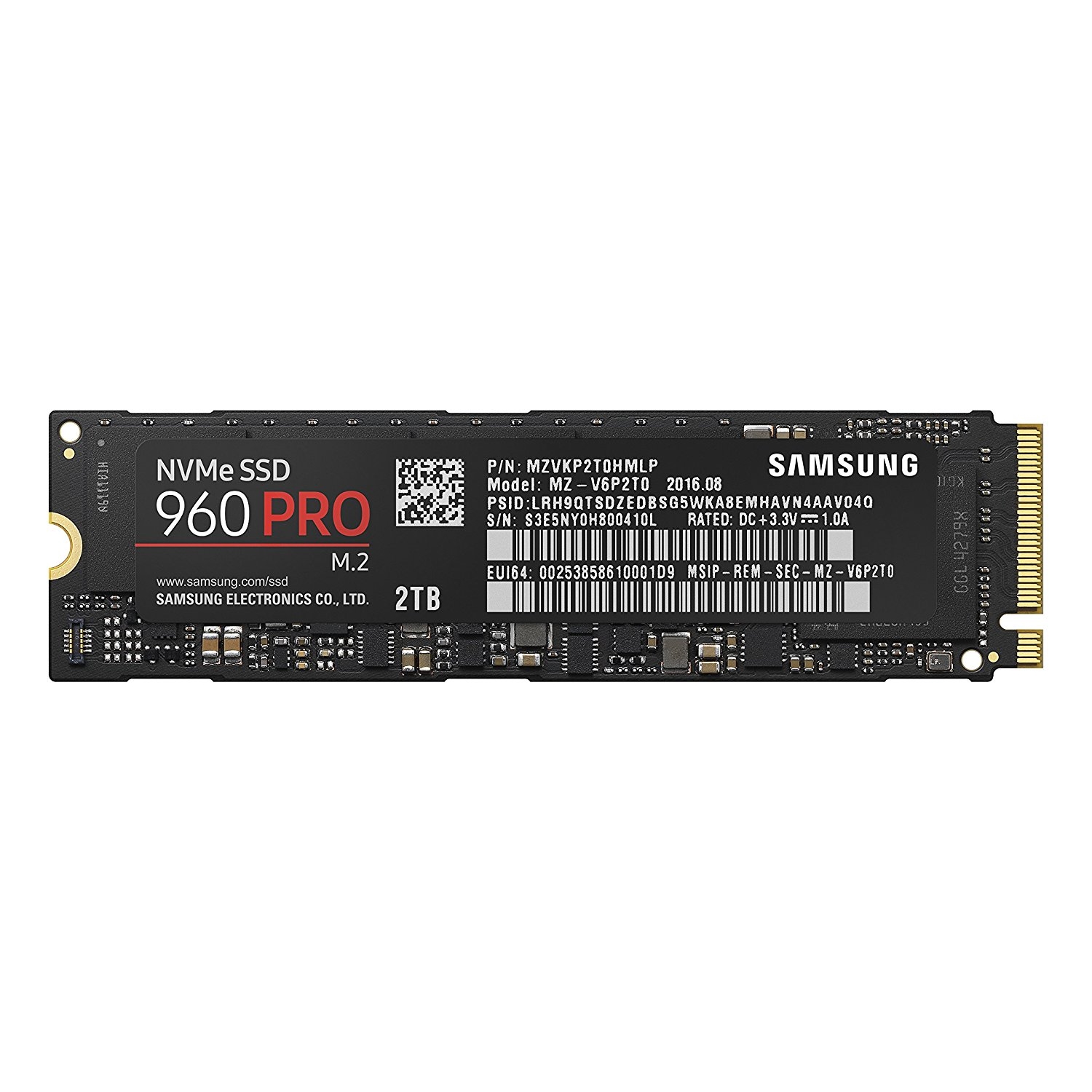 SAMSUNG 2TB 960 PRO 2TB 3500/2100MB/s M2 PCIe SSD MZ-V6P2T0BW NVMe