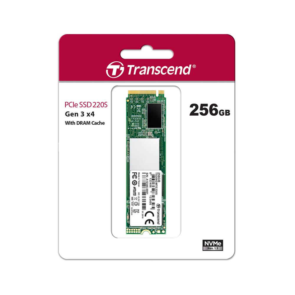 TRANSCENT 220S 256GB 3500/2800MB/s M2 PCIe NVMe SSD TS256GMTE220S