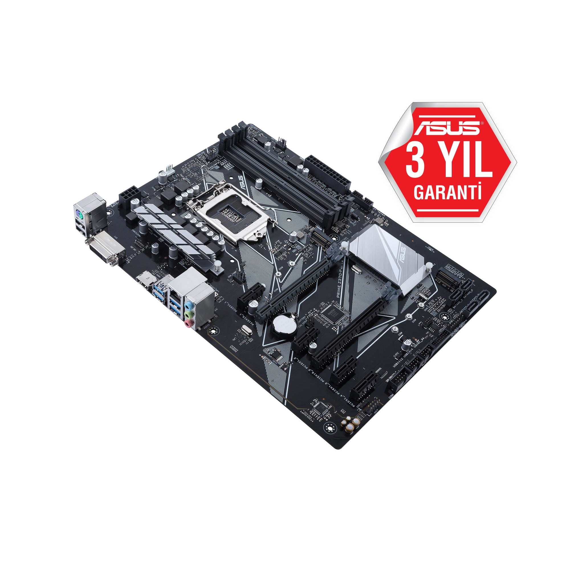 ASUS PRIME Z370-P II Z370 4xDDR4 DVI+HDMI 1xGLAN USB 3.1 16X 2xM.2 1151v2 PIN ANAKART