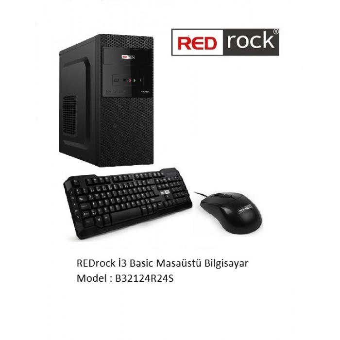 REDROCK B32124R24S I3-2120 4GB 240GB SSD O/B VGA FREEDOS PC