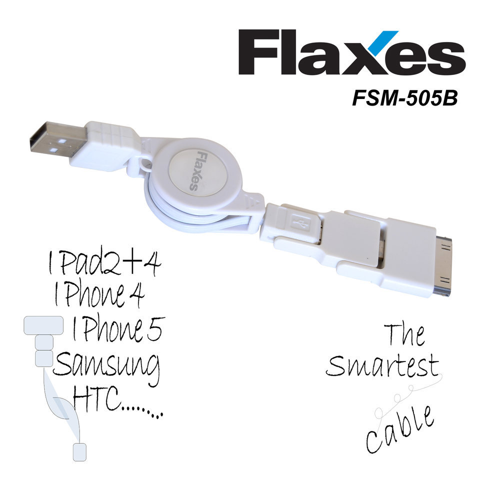 FLAXES FMS-505B DATA KABLOSU IPHONE5-4 IPAD2-4