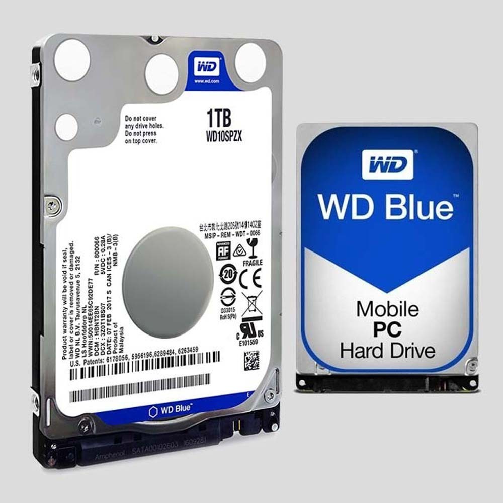 WD BLUE 1TB 5400 RPM 128MB SATA3 6Gbit/sn WD10SPZX BULK NOTEBOOK HDD