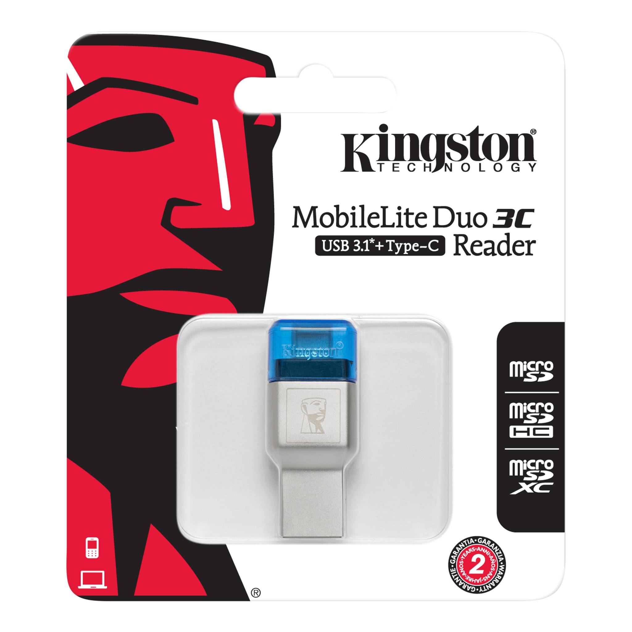 KINGSTON FCR-ML3C USB 3.1 + TypeC KART OKUYUCU