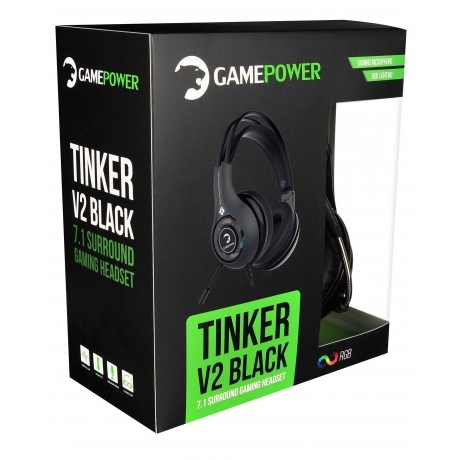 GAMEPOWER TINKER V2 SİYAH USB 7.1 RGB GAMING KULAKLIK