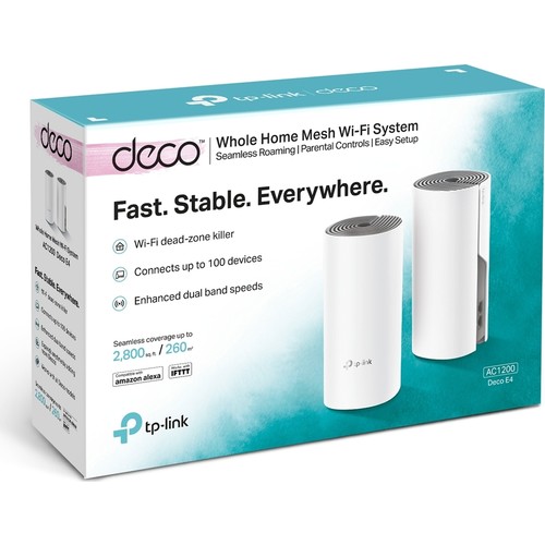 TP-LINK DECO E4(2-PACK) 1200MBPS 2.4 GHZ & 5 GHZ MESH WIFI INDOOR ACCESS POİNT/ROUTER