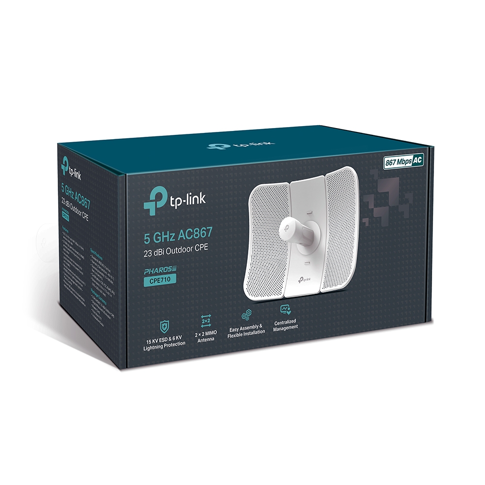 TP-LINK CPE710 867MBPS 1PORT 23DBI 5GHz OUTDOOR ACCESS POINT
