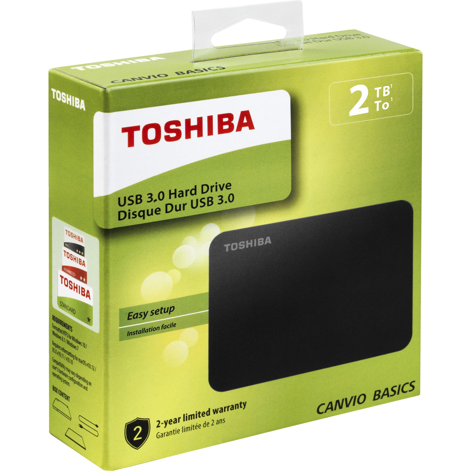 TOSHIBA CANVIO BASIC 2TB USB3.0 2.5" SIYAH HARICI HDTB420EK3AA
