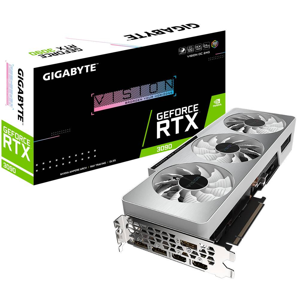 GIGABYTE RTX3090 VISION OC 24GB GDDR6X 384Bit 3xDP/2xHDMI PCI-E 4.0 GV