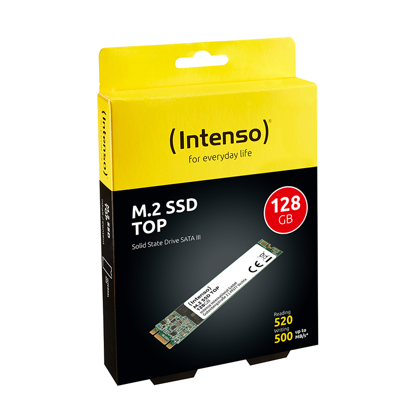 INTENSO TOP 128GB 520/500MB/s 4mm M.2 SATA 3.0 SSD 3832430 3D-NAND