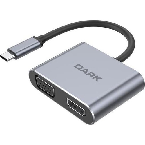 DARK DK-AC-U31XMST USB 3.1 TYPE-C TO VGA + HDMI DÖNÜŞTÜRÜCÜ