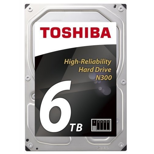 TOSHIBA N300 6TB 7200RPM 128MB SATA3 6Gbit/sn HDWG160UZSVA NAS HDD