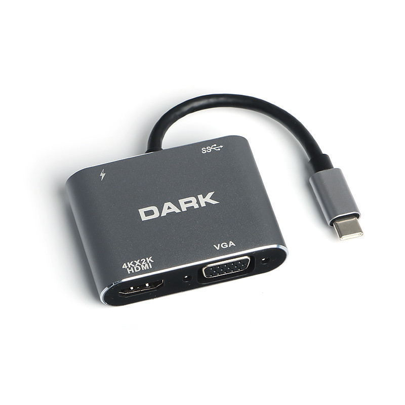 DARK DK-AC-U31XHDV TYPE-C TO HDMI/VGA 4K ÇEVİRİCİ HUB