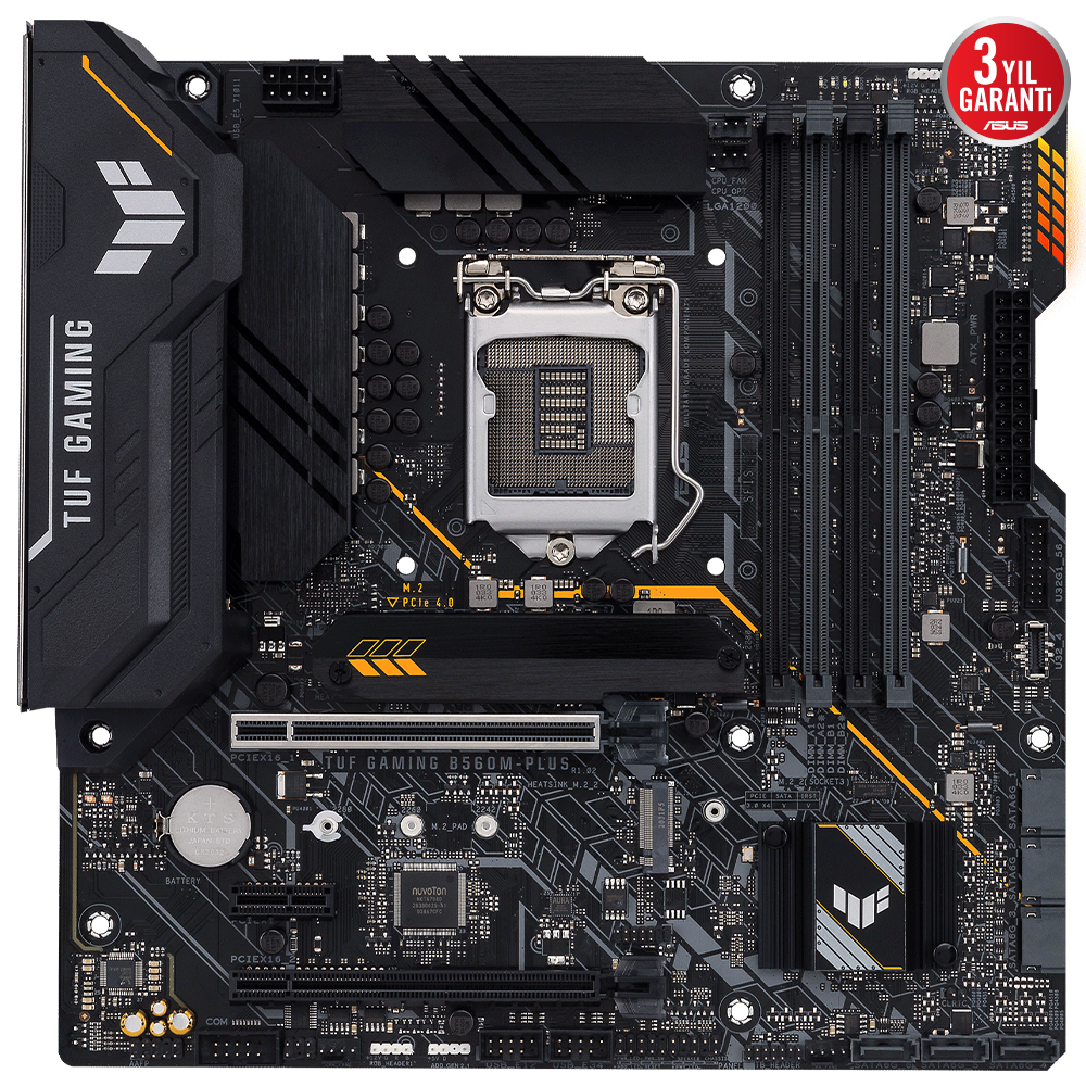 ASUS TUF GAMING B560M-PLUS 4xDDR4 1xGLAN TYPE-C 2xM.2 1200Pin ANAKART