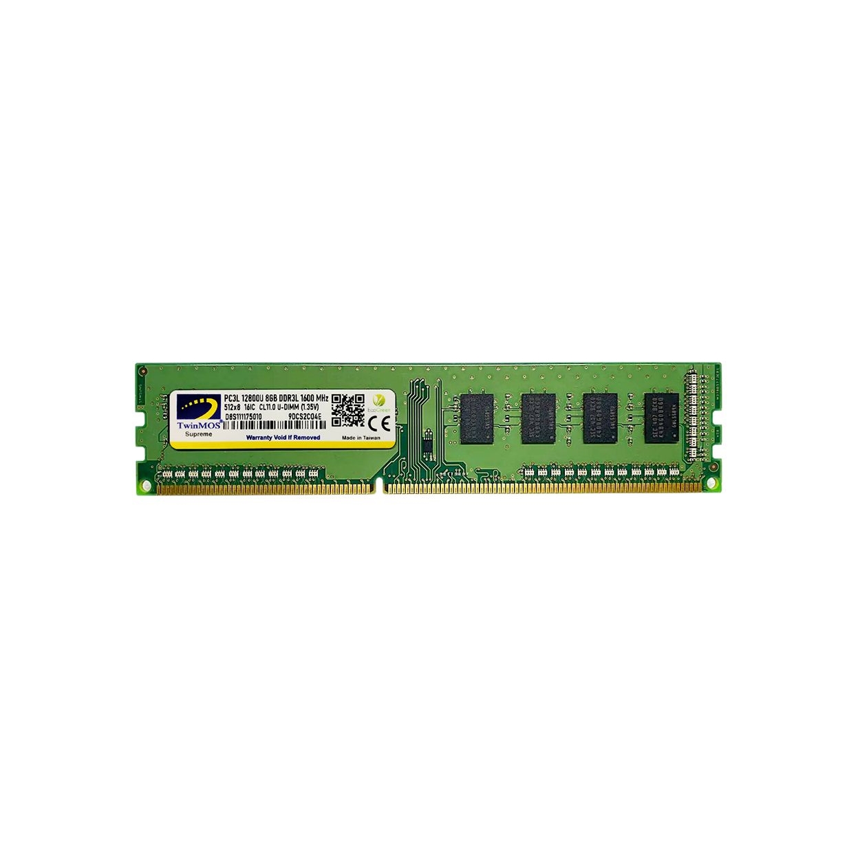 TWINMOS 8GB 1600MHz DDR3 1.35V PC Ram MDD3L8GB1600D
