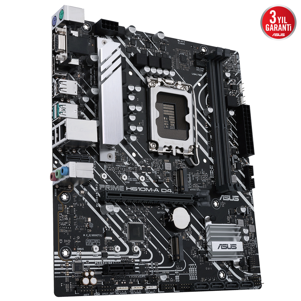 ASUS PRIME H610M-A D4 2xDDR4 VGA/HDMI/DP 2xM.2 1xGLAN 1700P ANAKART