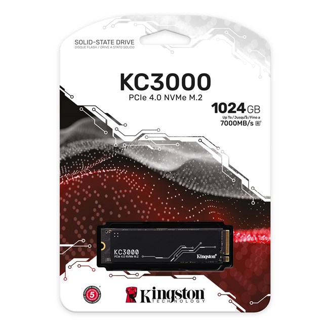 KINGSTON SKC3000S/1024G 1TB 7000/6000/Mbs NVMe PCIe M.2 SSD KC3000