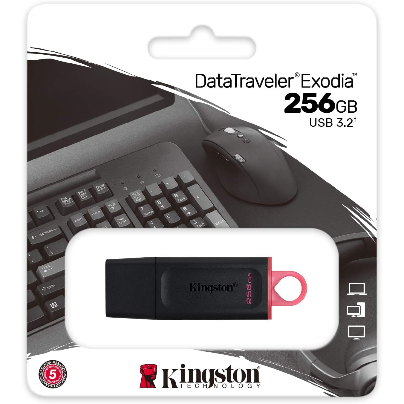 KINGSTON EXODIA DATATRAVELER 256GB USB 3.2 FLASH BELLEK DTX/256GB