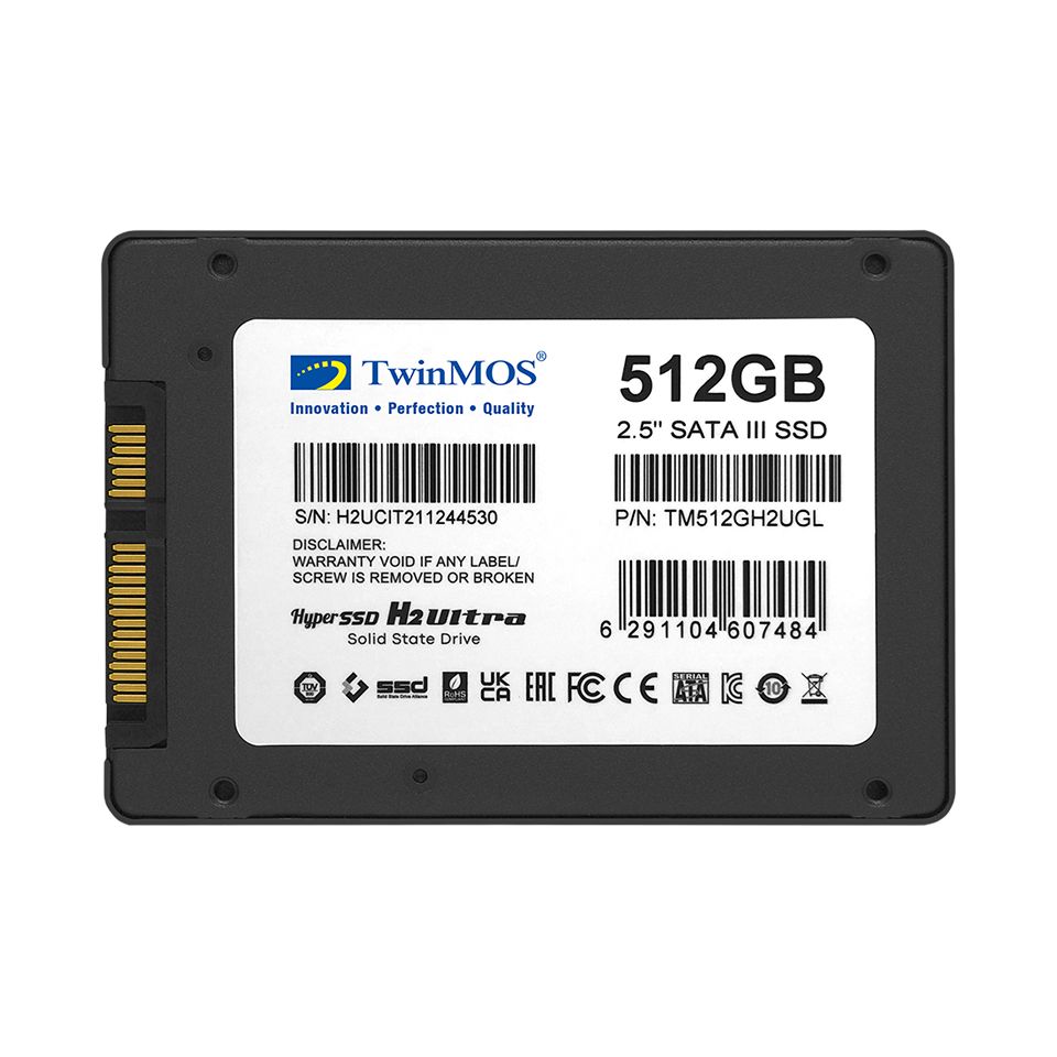 TWINMOS 512GB 580/550Mb/s 2.5" SATA3 SSD TM512GH2UGL 3D-NAND