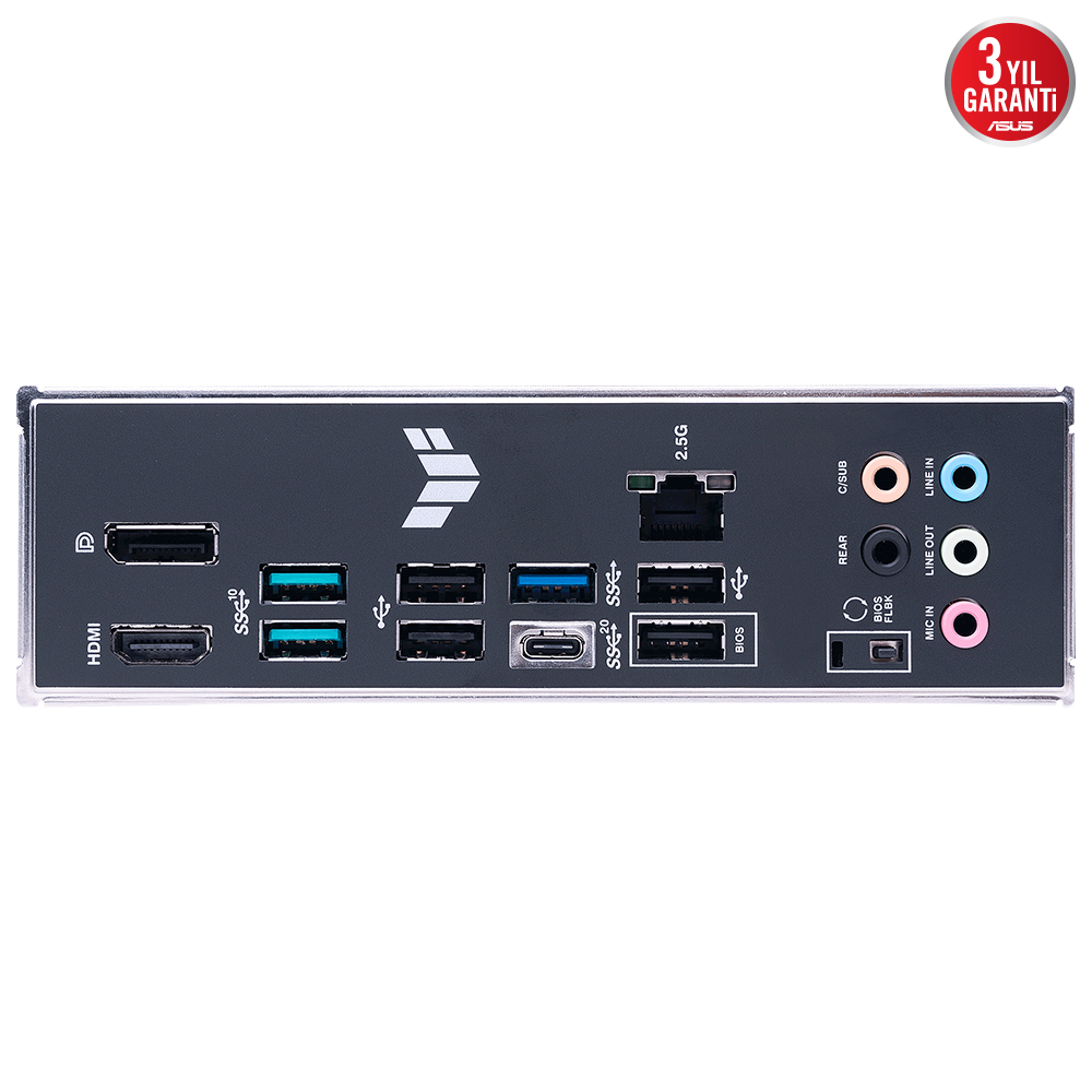 ASUS TUF GAMING B650M-PLUS AM5 4xDDR5 6400 DP/HDMI 2xM2 USB3.2 AURA RGB 2.5GBİT LAN MATX 128GB RAM DESTEĞİ