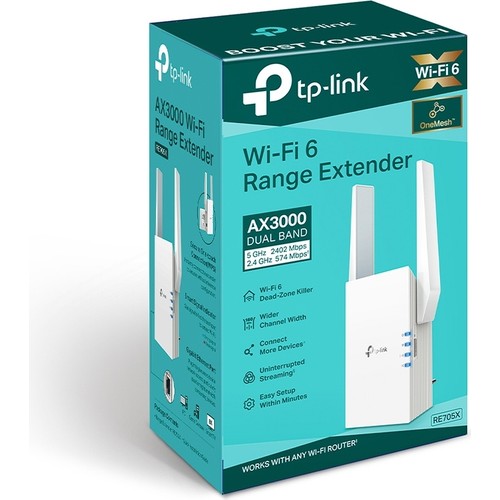 TP-LINK RE705X WIFI6 1GLAN 2.4/5GHz INDOOR RANGE EXTENDER