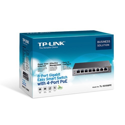 TP-LINK TL-SG108PE 8 PORT 10/100/1000 4 PORT POE EASY SMART DESKTOP SWITCH