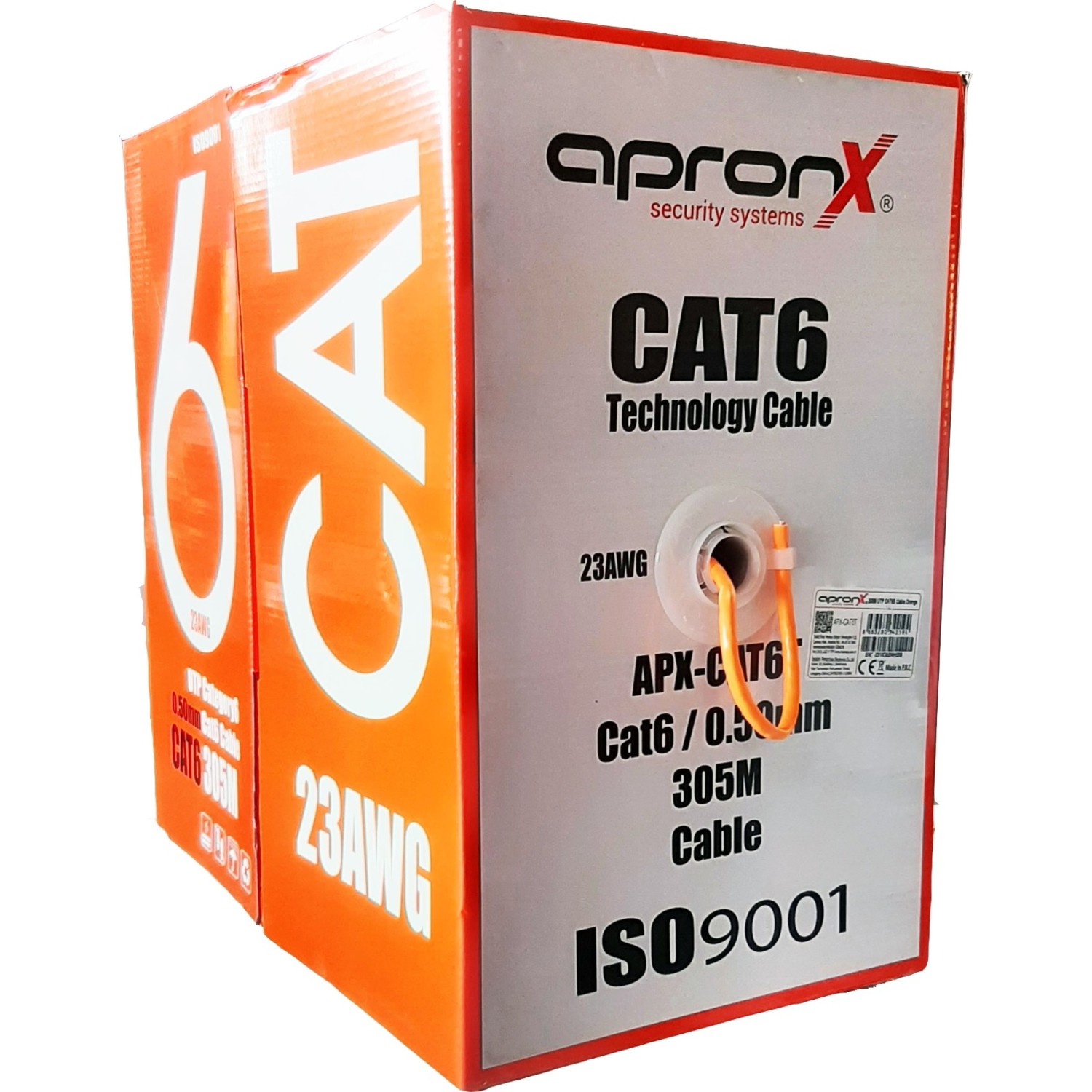 APRONX 305 MT UTP CAT6 NETWORK KABLO TURUNCU 23AWG 0.50MM