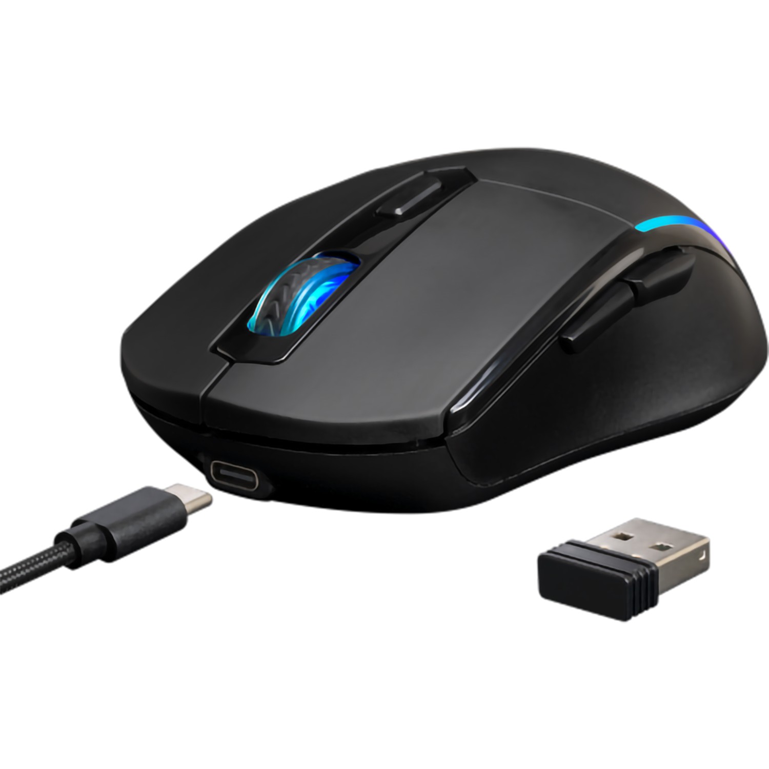 GAMDIAS HADES M2 KABLOSUZ 4800DPI SİYAH/RGB 7XBUTTONS GAMİNG MOUSE