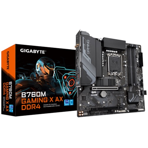 GIGABYTE B760M-G-X-AX-DDR4 4xDDR4 HDMI/DP 2xM.2 1xGLAN 1700P ANAKART