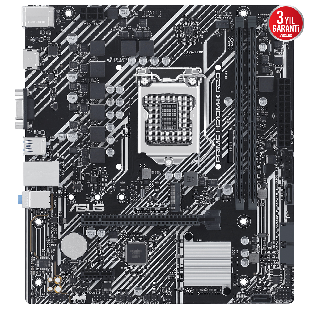 ASUS MB PRIME H510M-K R2.0 Intel H510 LGA1200 DDR4 3200 HDMI VGA M2 USB3.2 mATX ASUS 5X PROTECTION III Armoury Crate AI Suite 3