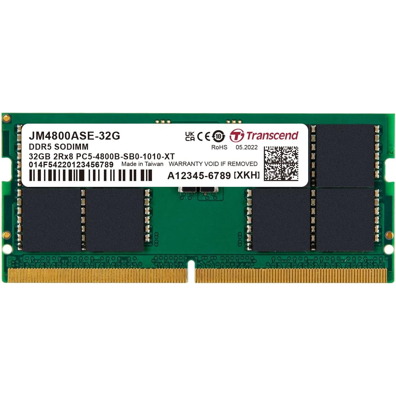 TRANSCEND 32GB 4800MHz DDR5 1.1V JM4800ASE-32G NOTEBOOK RAM