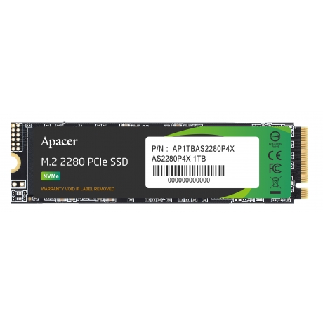 APACER 1TB 2100/1700/MB/s PCIE GEN3x4 NVME SSD AP1TBAS2280P4X-1