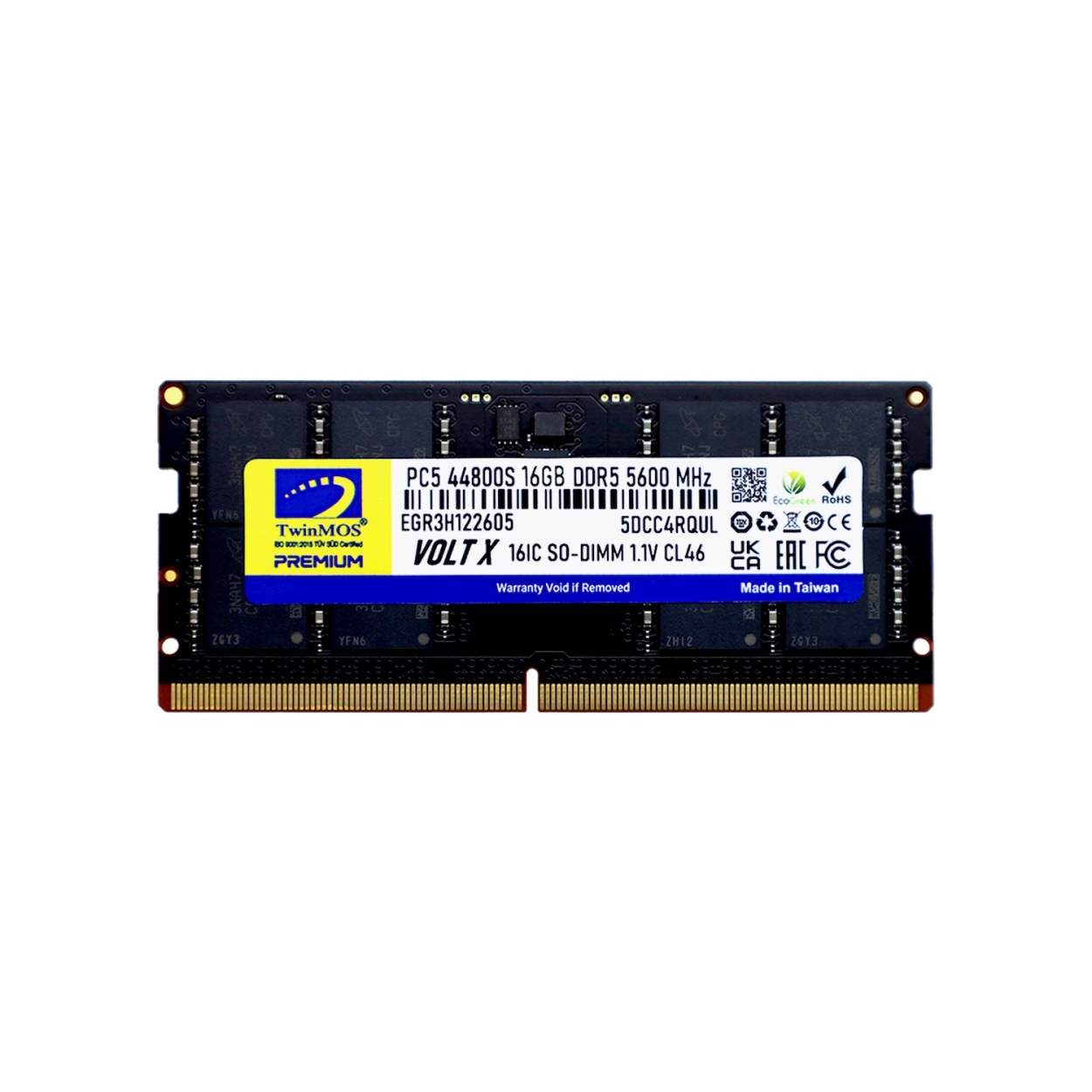 TWINMOS 16GB 5600MHz DDR5 TMD516GB5600S46 NOTEBOOK RAM