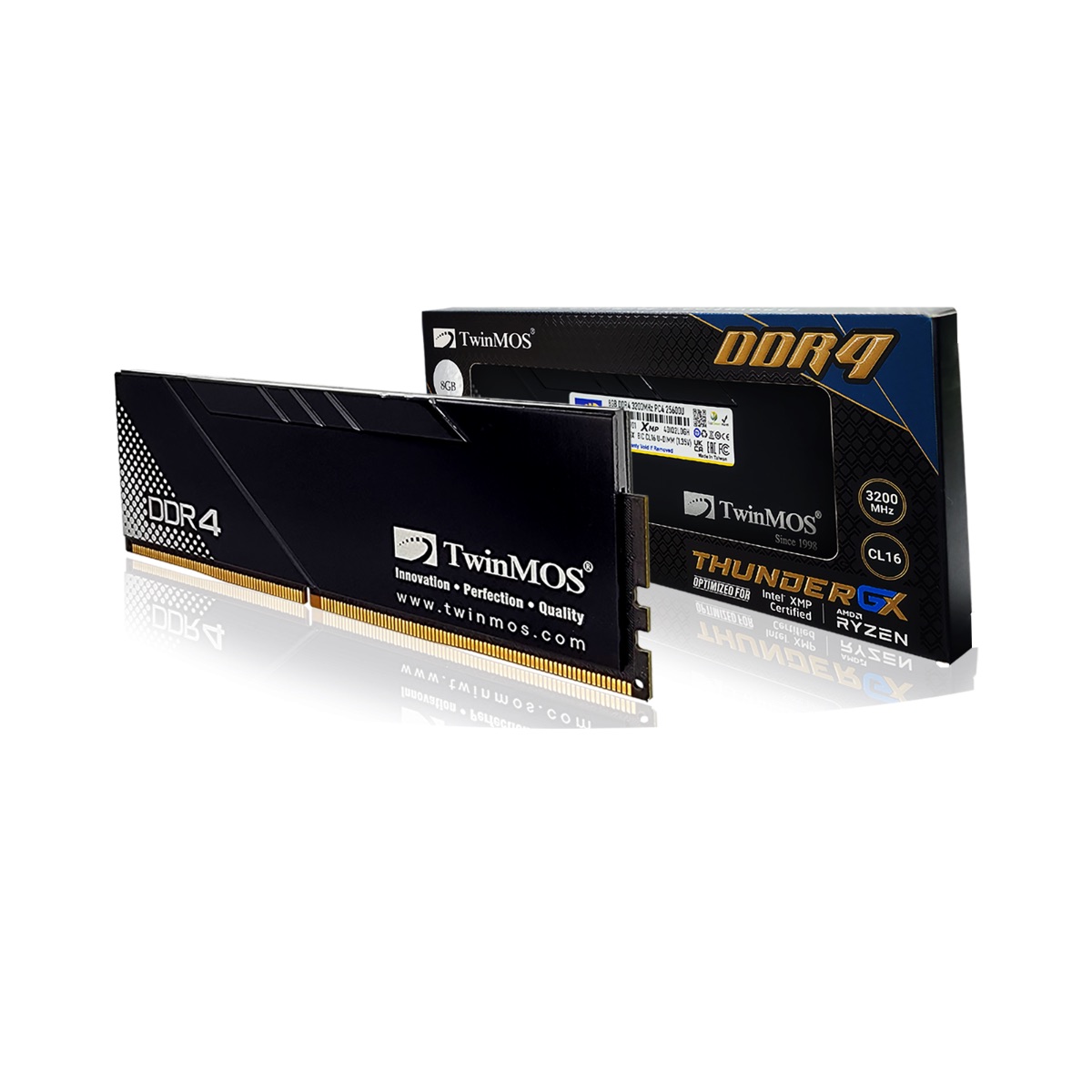 TWINMOS 16GB 3200MHZ DDR4 THUNDERGX SOĞUTUCULU PC RAM TMD416GB3200D16BKGX