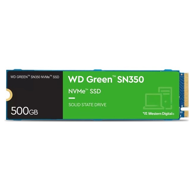 WD SN350 500GB 2400/1500/MB/s M2 PCIe NVME SSD WDS500G2G0C