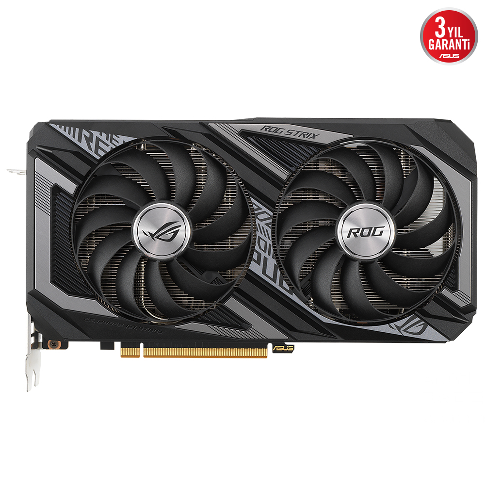 ASUS ROG-STRIX-RX6650XT-O8G-V2-GAMING RX6650XT 8GB GDDR6-128bit-OC-HDMI-3xDP-RGB-EKRAN KARTI