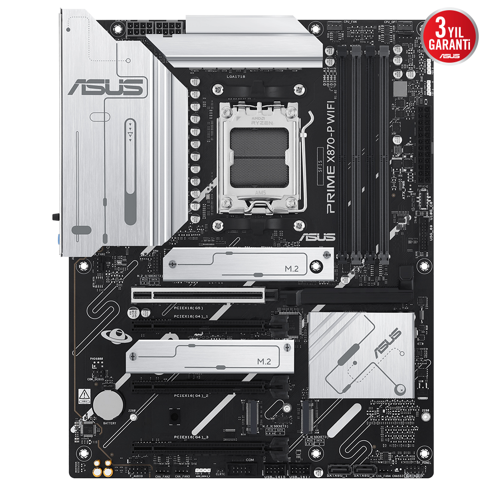 ASUS PRIME X870-P WIFI 4xDDR5 DP/HDMI 4xM.2 AM5 ANAKART