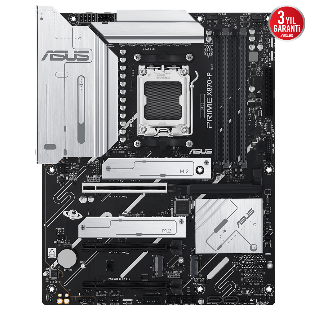 ASUS PRIME X870-P 4xDDR5 HDMI 4xM.2 AM5 ANAKART