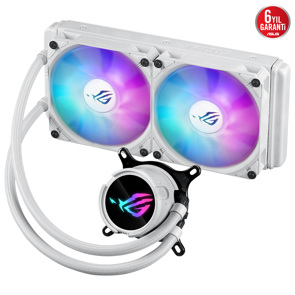 ASUS ROG STRIX LC III 240 ARGB WHITE AURA SYNC RGB FAN 240MM LGA1700/AM4 SOKET SIVI SOĞUTMA